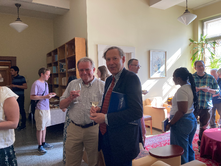 Professor Christer Bruun (right) with the University of Chicago's Professor Christopher Faraone